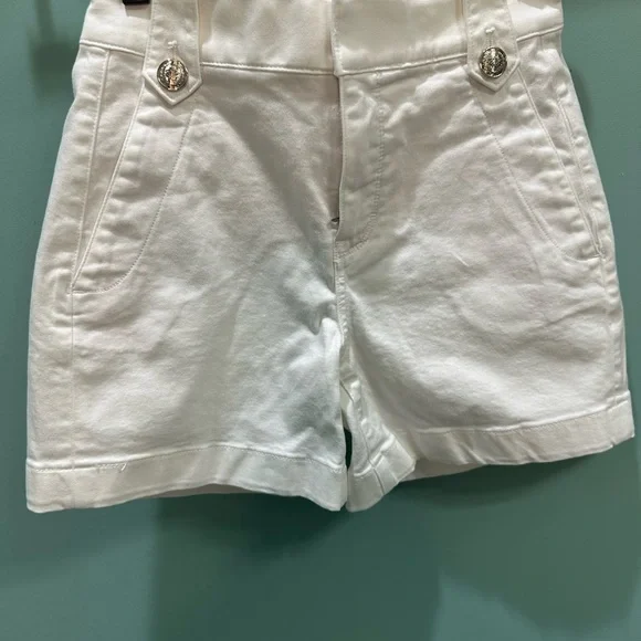 White House Black Market High Waist White Shorts - Picture 1 of 8